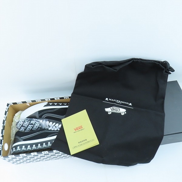 実際に弊社で買取させて頂いた【未使用】VANS×mastermind JAPAN/バンズ×マスターマインド オールドスクール "パンク" VN0A4BVFBLK/26.5の画像 6枚目