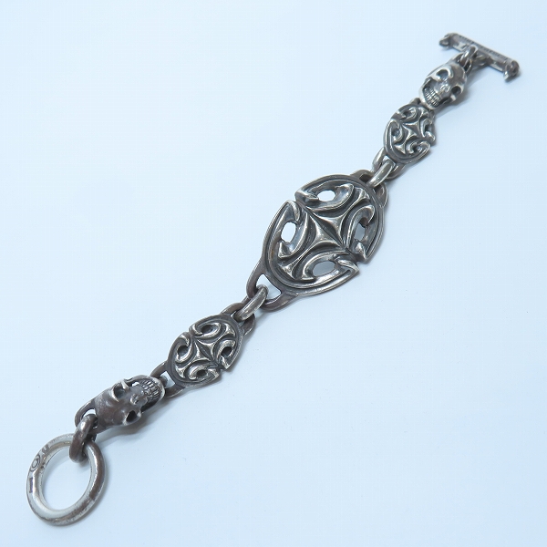 実際に弊社で買取させて頂いた【ギャラ付】Gaboratory/ガボラトリー スカルプテッド オーバル ブレスブレスレット w/２スカルプテッド スカルの画像 7枚目