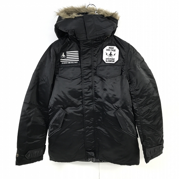 実際に弊社で買取させて頂いた【未使用】HYSTERIC GLAMOUR/ヒステリックグラマー エアフォース プリマロフト コート ジャケット BLACK/ 0204AC01/S