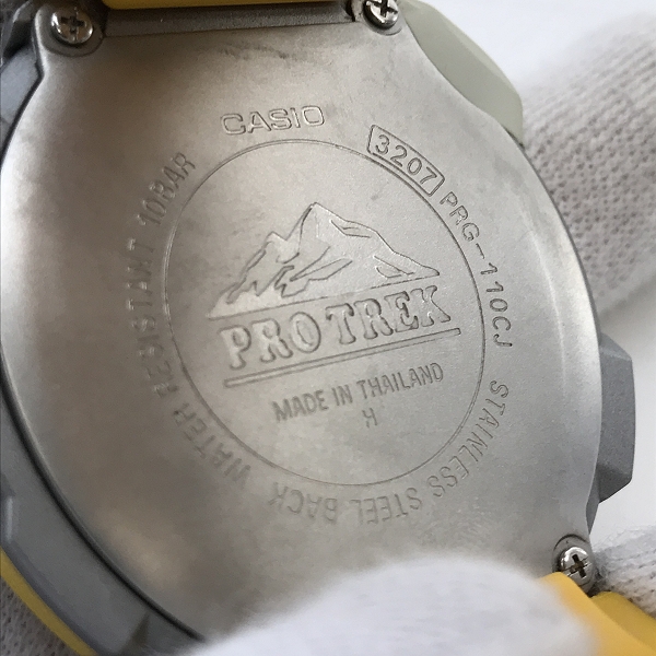 実際に弊社で買取させて頂いたASIO/カシオ PROTREK/プロトレック トリプルセンサー タフソーラー PRG-110CJ-9JFの画像 3枚目