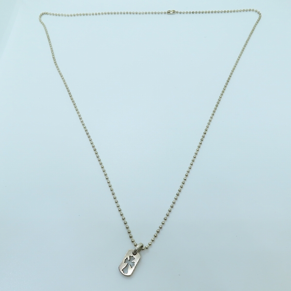 実際に弊社で買取させて頂いたCHROME HEARTS/クロムハーツ DOG TAG TINY CO CRS/ドッグタグ タイニー カットアウトクロスの画像 7枚目