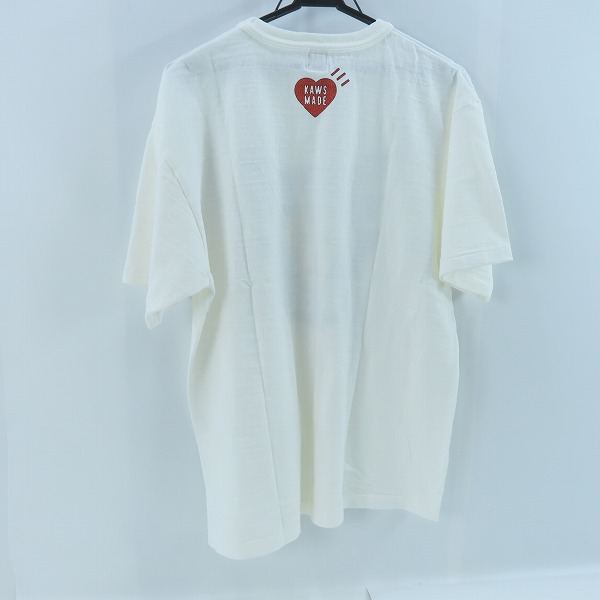 実際に弊社で買取させて頂いたHUMAN MADE×KAWS/ヒューマンメイド×カウズ 21SS T-SHIRT/Tシャツ XX22TE003 XLの画像 1枚目