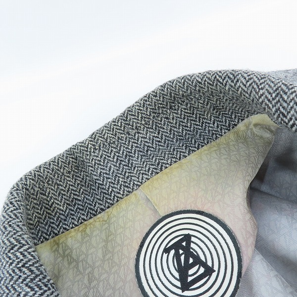 実際に弊社で買取させて頂いたANREALAGE/アンリアレイジ ヘリンボーン柄 ダブルコート/48の画像 5枚目