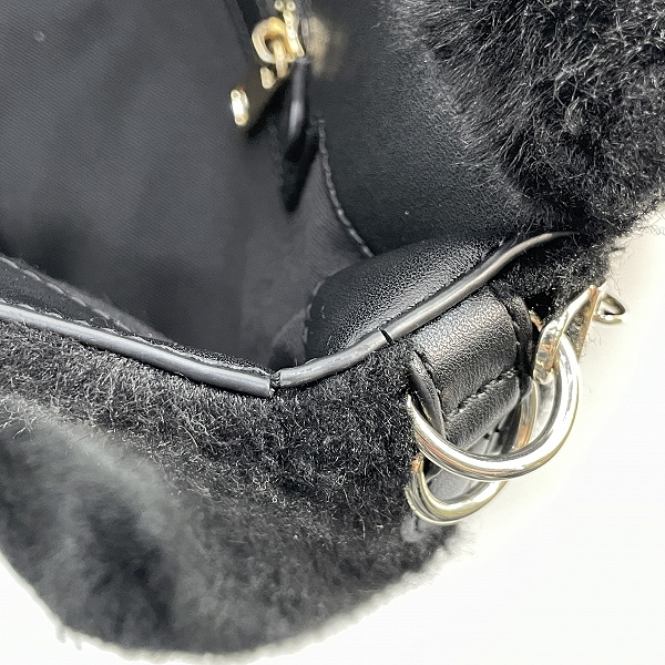 実際に弊社で買取させて頂いたHYSTERIC GLAMOUR/ヒステリックグラマー エコファー 3WAY バッグ ブラックの画像 6枚目