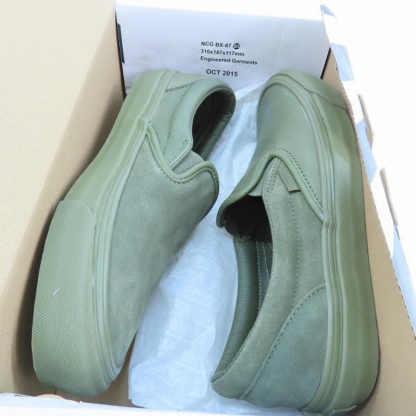 実際に弊社で買取させて頂いたVANS/バンズ OFF THE WALL/オフ ザ ウォール スリッポン/ローシューズ オリーブ VN0A32QNO19/26.0の画像 8枚目