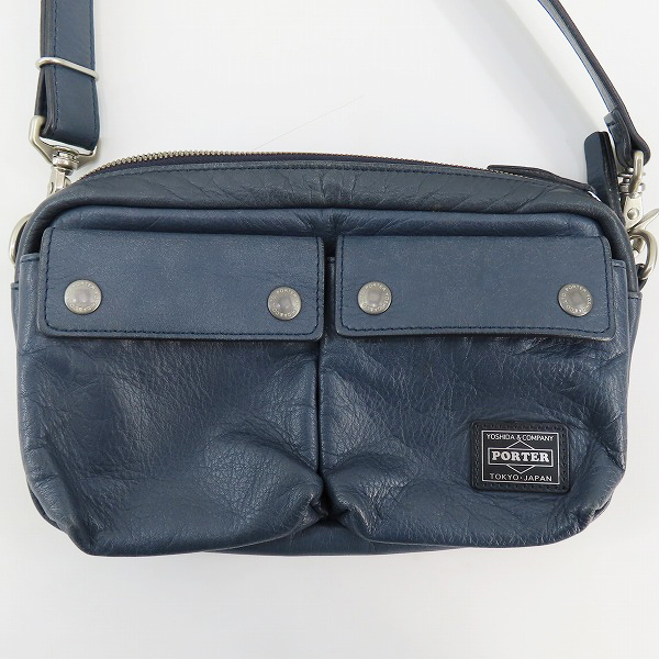 実際に弊社で買取させて頂いたPORTER/ポーター クルール ショルダーバッグ レザー ネイビー