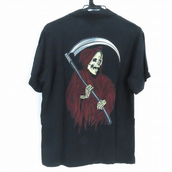 実際に弊社で買取させて頂いたHYSTERIC GLAMOUR/ヒステリックグラマー 17SS GRIM REAPER柄アロハシャツ 02172AH03/Mの画像 1枚目