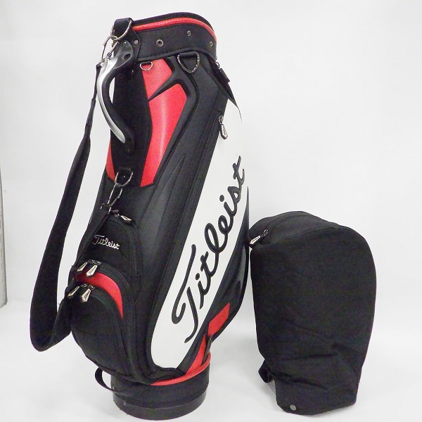 実際に弊社で買取させて頂いたTitleist/タイトリスト CB203 8.5型 6分割キャディバッグ ブラックｘホワイトｘレッド