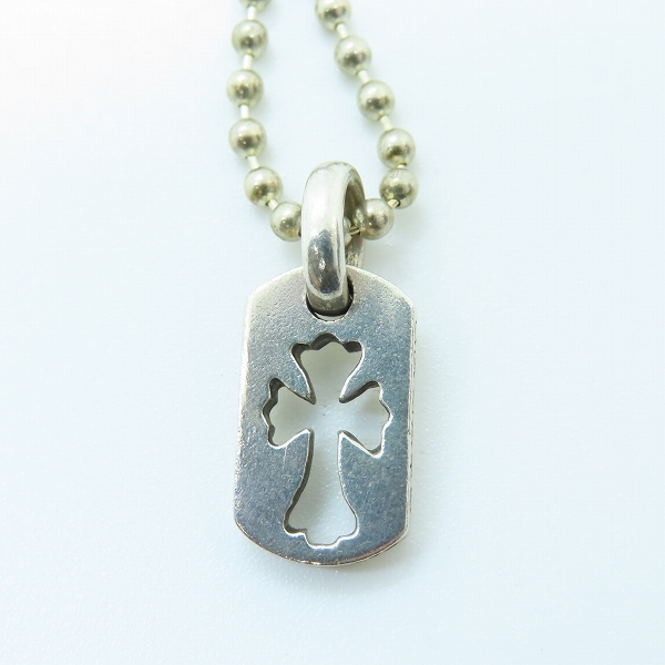 実際に弊社で買取させて頂いたCHROME HEARTS/クロムハーツ DOG TAG TINY CO CRS/ドッグタグ タイニー カットアウトクロスの画像 2枚目