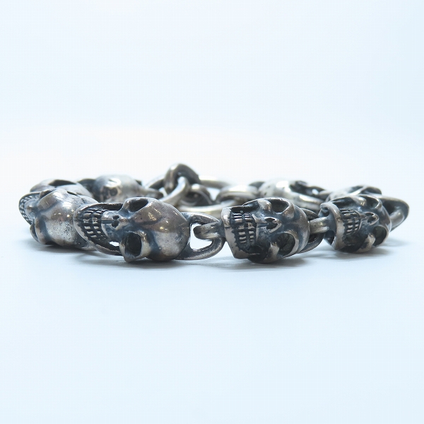 実際に弊社で買取させて頂いたGabor/ガボール ガボラトリー ALL SKULL LINK BRACELET/オールスカルリンクブレスレット 8リンクの画像 1枚目