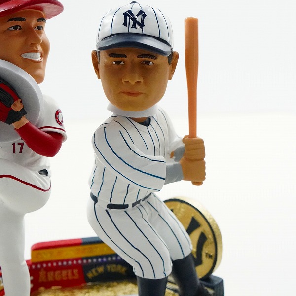 実際に弊社で買取させて頂いたFOCO DUAL BOBBLE  ボブルヘッド  エンゼルス 大谷翔平/ヤンキース ベーブ・ルース ONCE UPON A GENERATION 首振り フィギュアの画像 5枚目