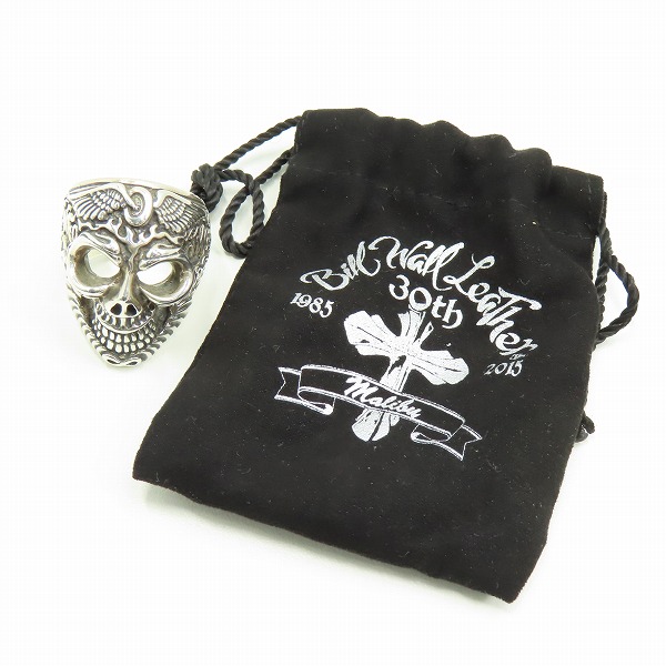 実際に弊社で買取させて頂いたBWL/BILL WALL LEATHER/ビルウォールレザー Flying Tire Graffiti Master Skull Ring/マスタースカルリング R399/25号の画像 8枚目