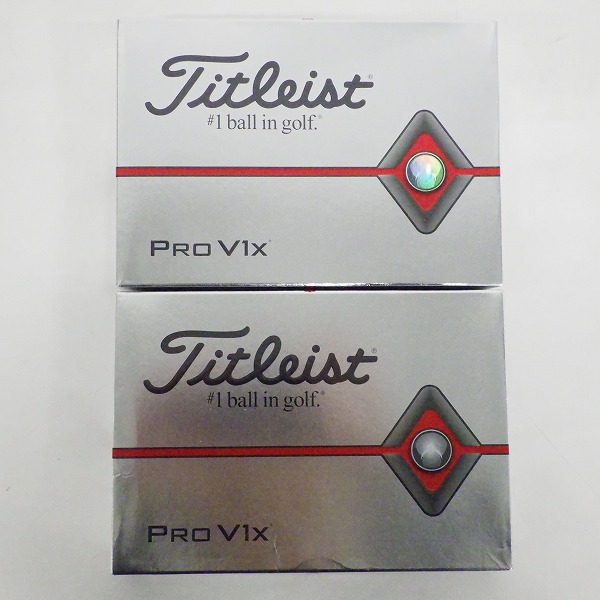 実際に弊社で買取させて頂いた【未使用】Titleist/タイトリスト PRO V1x ゴルフボール ホワイト 2ダースの画像 2枚目