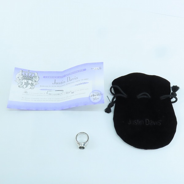実際に弊社で買取させて頂いた【ギャラ付き】Justin Davis/ジャスティンデイビス クラウン スタンプ リング SRJ116/16.5号-17号の画像 8枚目