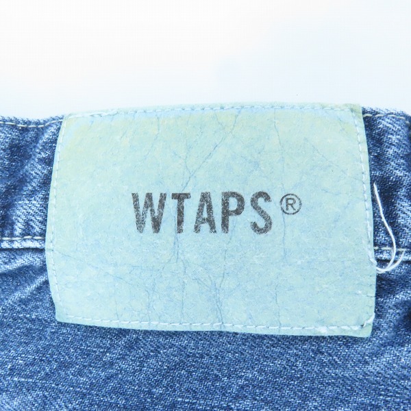 実際に弊社で買取させて頂いたWTAPS/ダブルタップス 19SS BAGGY WASHED/TROUSERS.COTTON.DENIM/バギー デニムパンツ/ジーンズ 191TQDT-PTM01/03の画像 6枚目