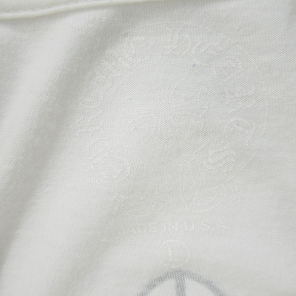 実際に弊社で買取させて頂いた【JPタグ】CHROME HEARTS/クロムハーツ 胸ポケットTシャツ ホワイト 2212-304-0789/Lの画像 2枚目