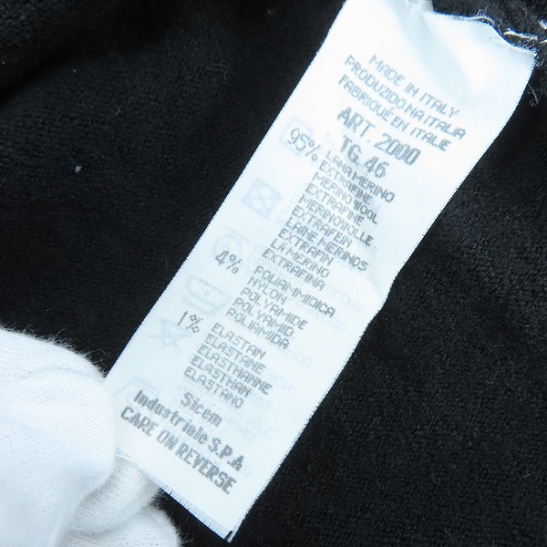 実際に弊社で買取させて頂いたARMANI COLLEZIONI/アルマーニコレッツォーニ 長袖ニット ブラック/46の画像 3枚目