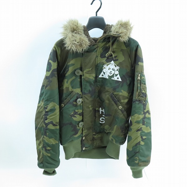 実際に弊社で買取させて頂いたHYSTERIC GLAMOUR/ヒステリックグラマー プリマロフトエアフォース TRIANGLE-WOMAN N-2Bジャケット 02193AB08/M