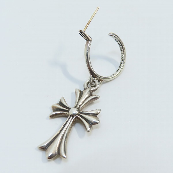 実際に弊社で買取させて頂いたCHROME HEARTS/クロムハーツ TINY CH CROSS タイニーCHクロス フープピアス