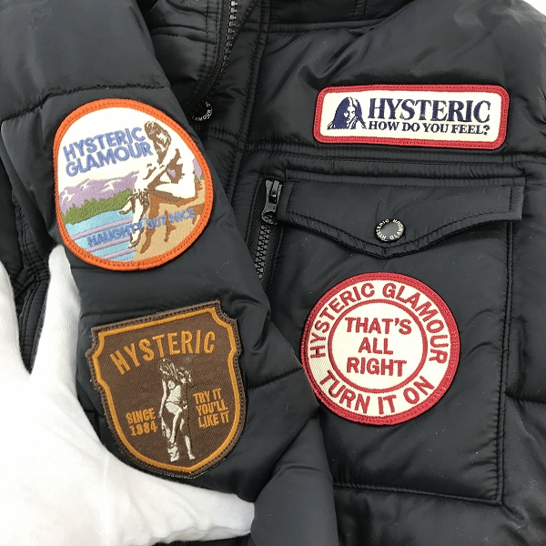 実際に弊社で買取させて頂いた【未使用】HYSTERIC GLAMOUR/ヒステリックグラマー PRIMALOFT JACKET ワッペン付 中綿ジャケット 0234AB02/Sの画像 6枚目