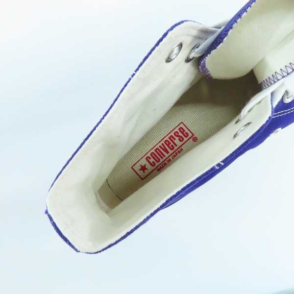 実際に弊社で買取させて頂いたCONVERSE/コンバース 日本製 CANVAS ALL STAR J HI パープル/8の画像 4枚目