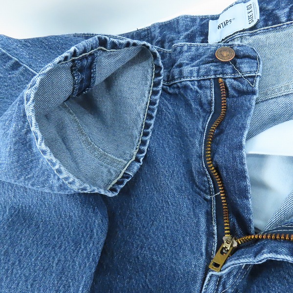 実際に弊社で買取させて頂いたWTAPS/ダブルタップス 19SS BAGGY WASHED/TROUSERS.COTTON.DENIM/バギー デニムパンツ/ジーンズ 191TQDT-PTM01/03の画像 5枚目
