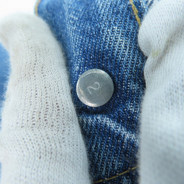 実際に弊社で買取させて頂いたLEVIS/リーバイス  501XX 刻印2 66前期 スモールe/紙パッチ/赤耳/チェーンステッチ デニムパンツ/W35の画像 5枚目
