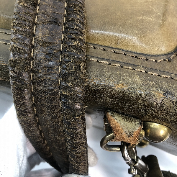 実際に弊社で買取させて頂いたHERZ/ヘルツ レザー 2way ブリーフ/バックパックの画像 7枚目