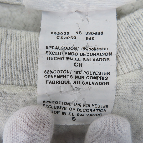 実際に弊社で買取させて頂いたChampion/チャンピオン NAVY スウェットトレーナー/Sの画像 3枚目