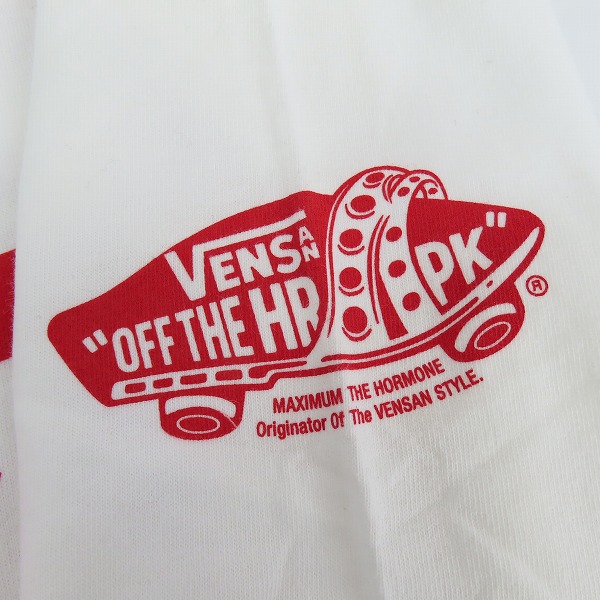 実際に弊社で買取させて頂いたMAXIMUM THE HORMONE/マキシマムザホルモン VENSAN プリント バンドTシャツ ホワイト/2XLの画像 6枚目