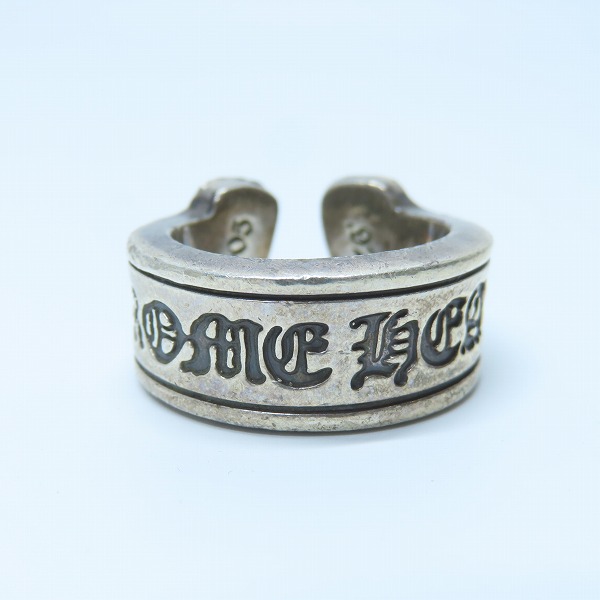 実際に弊社で買取させて頂いたCHROME HEARTS/クロムハーツ スクロールラベル リング ラージ 16.5-18号の画像 1枚目
