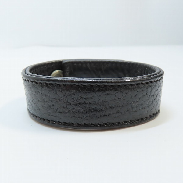 実際に弊社で買取させて頂いた【インボイス原本】CHROME HEARTS/クロムハーツ 3ボタン2スナップ レザー ブレスレット クロスボタンの画像 3枚目