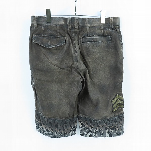 実際に弊社で買取させて頂いたRoen/ロエン 切替 ワッペン付/グラデ ハーフパンツ 32の画像 1枚目