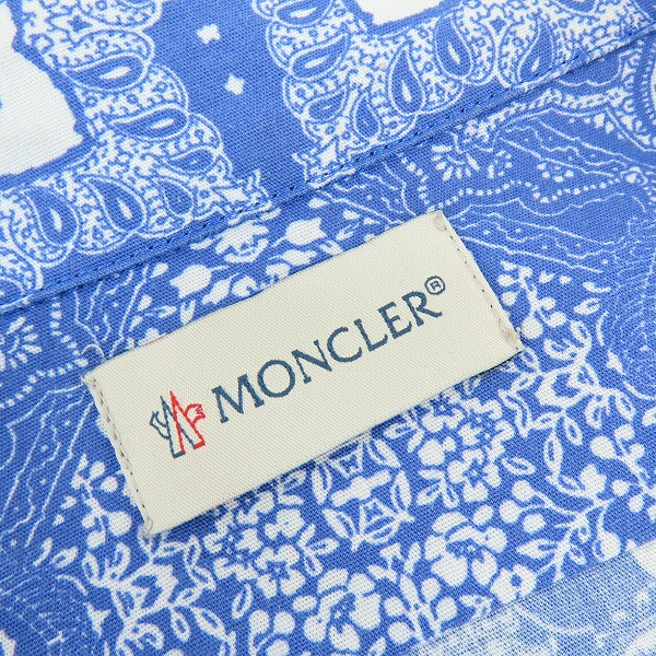 実際に弊社で買取させて頂いた【JPタグ】MONCLER/モンクレール  ペイズリー柄 半袖シャツ I20912F00003 XLの画像 2枚目