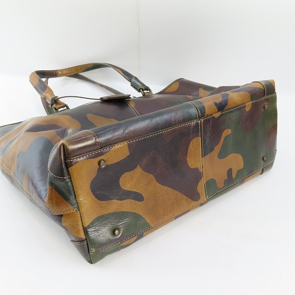 実際に弊社で買取させて頂いたaniary/アニアリ カモフラ柄/迷彩柄 レザー トートバッグの画像 2枚目