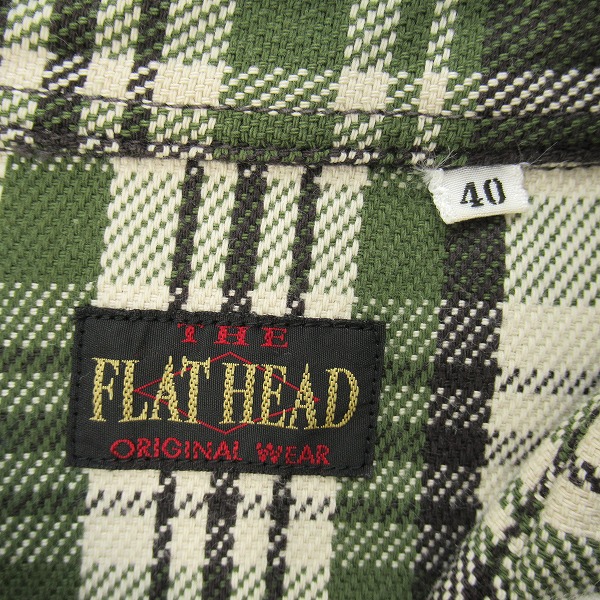 実際に弊社で買取させて頂いたTHE FLAT HEAD/ザフラットヘッド チェック ウエスタンシャツ 40の画像 2枚目