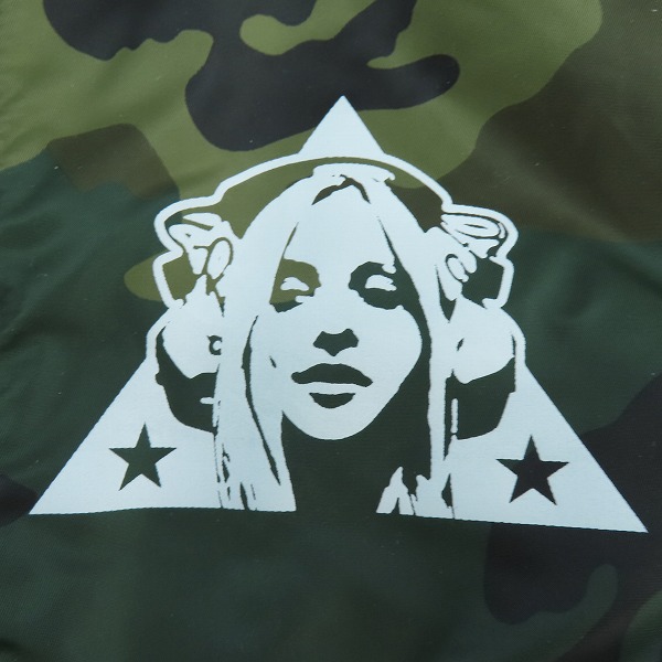 実際に弊社で買取させて頂いたHYSTERIC GLAMOUR/ヒステリックグラマー プリマロフトエアフォース TRIANGLE-WOMAN N-2Bジャケット 02193AB08/Mの画像 6枚目