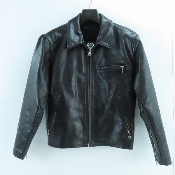 実際に弊社で買取させて頂いたSCHOTT/ショット ボアライナー シングルレザーライダースジャケット /40