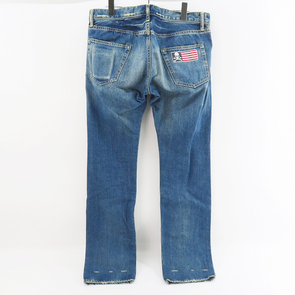 実際に弊社で買取させて頂いたHYSTERIC GLAMOUR×mastermind JAPAN/ヒステリックグラマー×マスターマインド 国旗パッチデニムパンツ 0222AP16/34の画像 1枚目