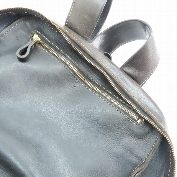 実際に弊社で買取させて頂いたHERZ/ヘルツ Organ レザー スクエア型 リュックサックの画像 6枚目