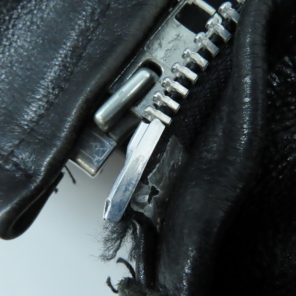 実際に弊社で買取させて頂いたSCHOTT/ショット ボアライナー シングルレザーライダースジャケット /40の画像 7枚目