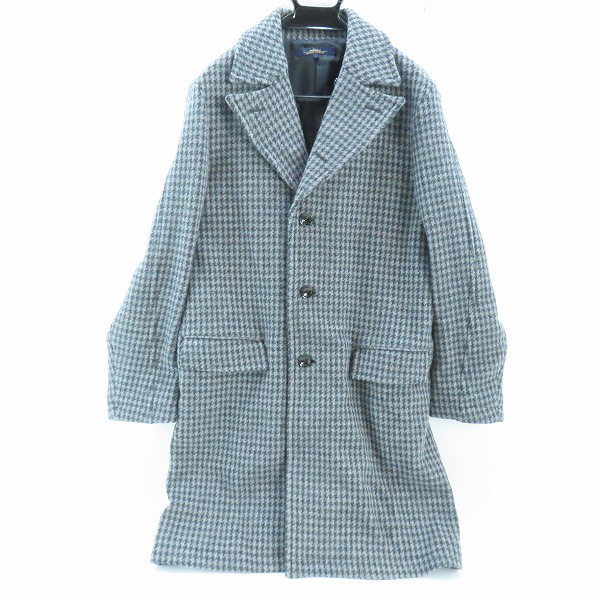 実際に弊社で買取させて頂いたJOURNAL STANDARD relume/ジャーナルスタンダードレリューム 千鳥格子柄 ヴィクトリアンウール チェスターコート/L