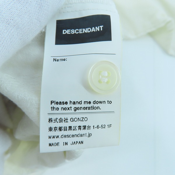 実際に弊社で買取させて頂いたDESCENDANT/ディセンダント ペイズリー柄 半袖ドレスボタンシャツ/3の画像 3枚目