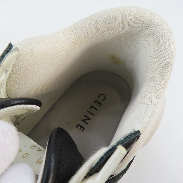 実際に弊社で買取させて頂いたCELINE/セリーヌ CT-02 ベルクロ レザー ミッド スニーカー RM0421/42の画像 4枚目