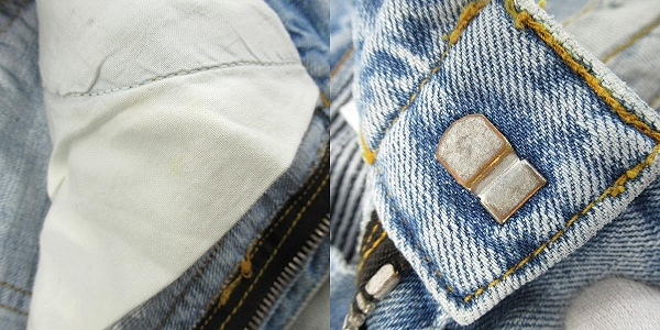 実際に弊社で買取させて頂いたBALMAIN/バルマン バイカーデニムパンツ ブルー/28の画像 9枚目
