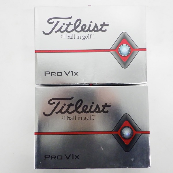 実際に弊社で買取させて頂いた【未使用】Titleist/タイトリスト PRO V1x ゴルフボール ホワイト 2ダースの画像 2枚目