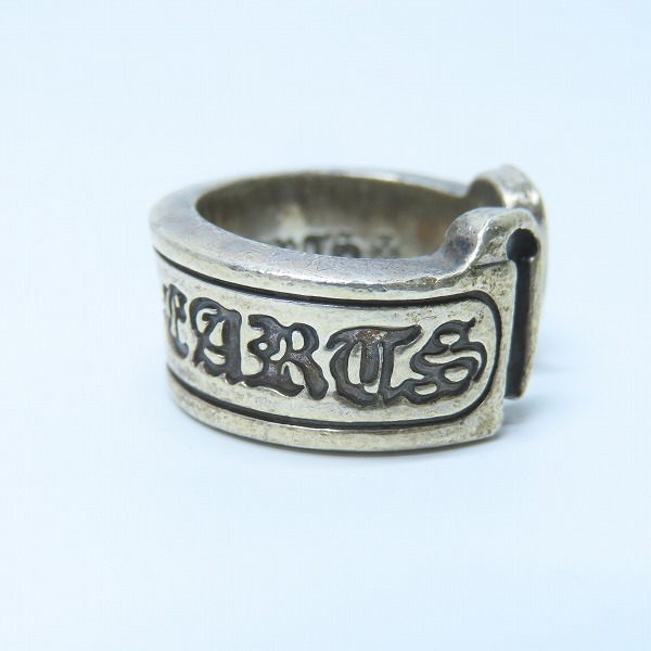 実際に弊社で買取させて頂いたCHROME HEARTS/クロムハーツ スクロールラベル リング ラージ 16.5-18号の画像 2枚目