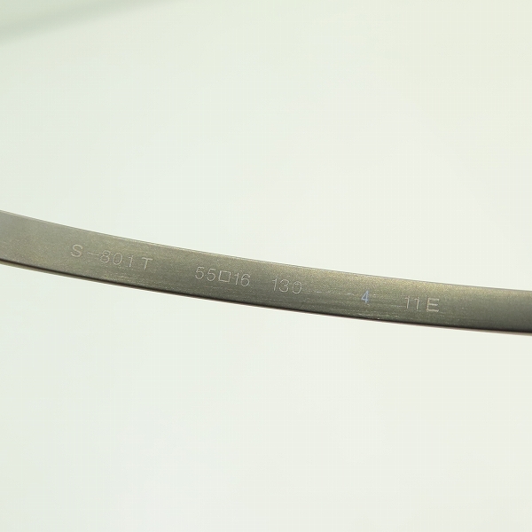 実際に弊社で買取させて頂いた999.9/フォーナインズ チタンシャーリング 度入り 眼鏡/メガネフレーム/アイウェア S-801T-4の画像 6枚目