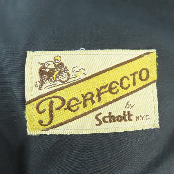 実際に弊社で買取させて頂いたHARLEY DAVIDSON/ハーレーダビッドソン Schott別注 ダブルライダース/46の画像 3枚目