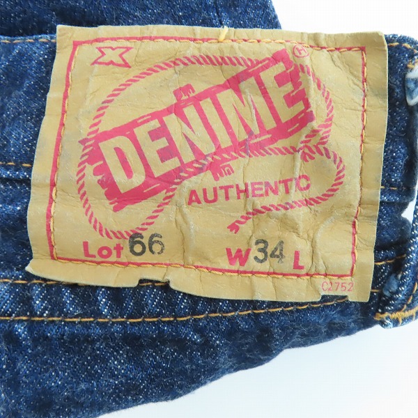 実際に弊社で買取させて頂いたDENIME/ドゥニーム Lot.66 デニム パンツ W34の画像 5枚目